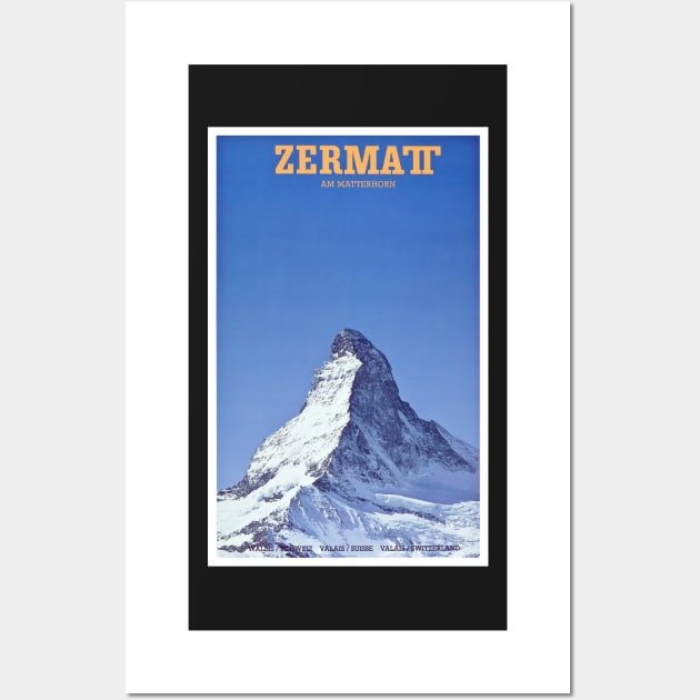 Zermatt am Matterhorn,Valais, Switzerland, Ski Poster Wall Art by BokeeLee